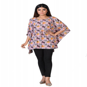 Baby Pink Cotton Printed Kaftan