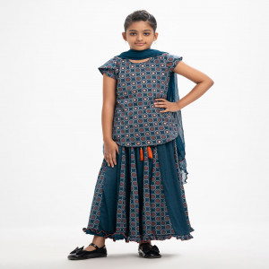 Teal Joom Ghagra Choli