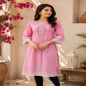 Orchid Cotton Printed Kurti