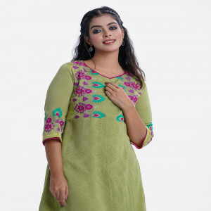 Green Zoom A-Line Tunic