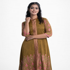 Olive Zoom A-Line Tunic
