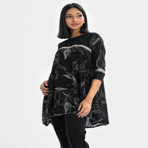 Black Cotton Tent Tunic