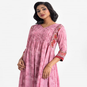 Pink Georgette Frock Style Tunic