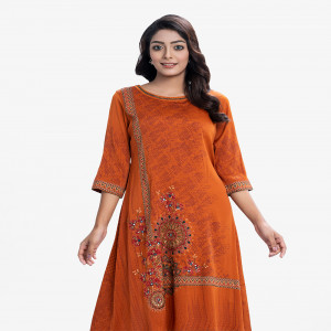 Brown Zoom A-Line Tunic