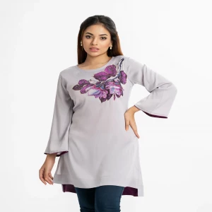 White Cotton A-line Tunic