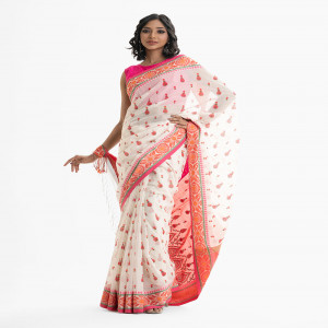 White Cotton Saree
