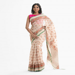 White Cotton Saree