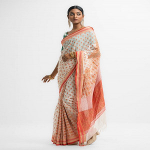 Off-white Cotton Saree