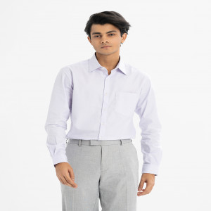Blue Cotton Long Sleeve Formal Shirt