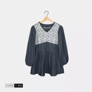 M&N Fashion Stylish Ladies Denim Tops T-383