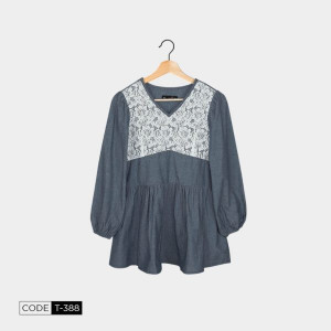 M&N Fashion Stylish Ladies Denim Tops T-384
