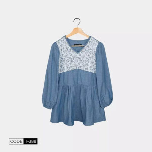 M&N Fashion Stylish Ladies Denim Tops T-388