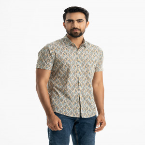 Multi-Color Cotton Short Sleeve Casual Shirt