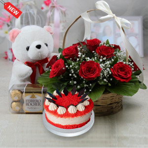 Ferrero Rocher & Red Rose Combo