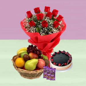 Fruit Basket & Chocolate Combo