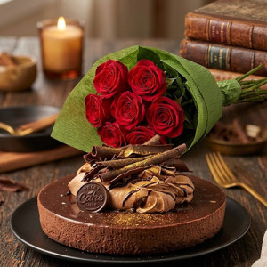 red-roses-with-chocolate-cheesecake-1
