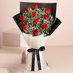 10 Pieces Red Roses Bouquet