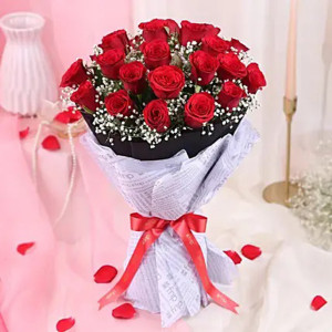 10 Pieces Red Roses Bouquet
