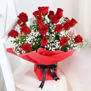 14 Pieces Red Roses Bouquet