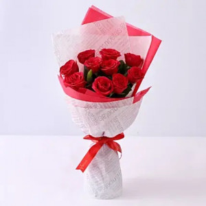 10 Pieces Red Roses Bouquet
