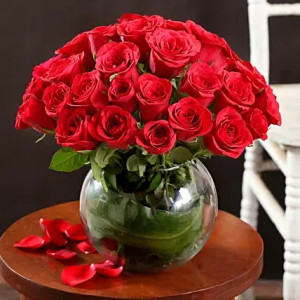 50 Pieces Red Roses Bouquet