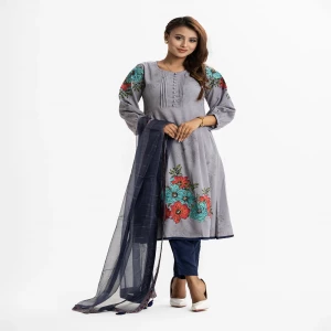 Red Georgette Straight Salwar Kameez
