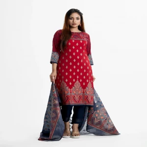 Red Joom Straight Salwar Kameez