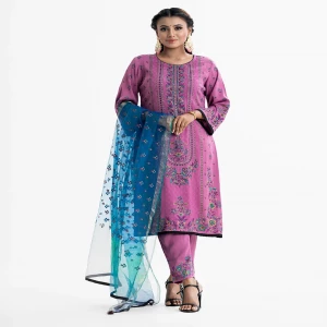 Onion Pink Joom Straight Salwar Kameez