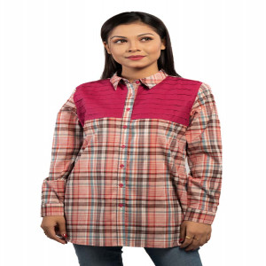 Coral Red Cotton Shirt