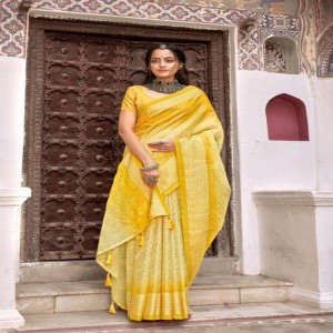 Tissue Silk Jacquard Border Saree