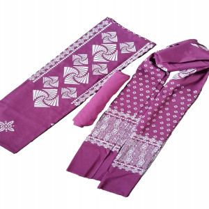 Mauve Pink Voile Printed Salwar Kameez Set