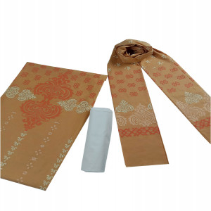 Brown Voile Printed Salwar Kameez Set