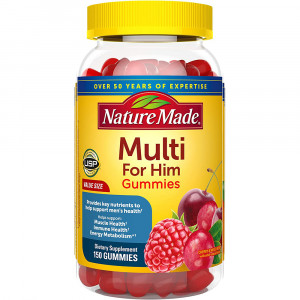 Nature Made Multi for Him, Multivitamin for Men for Energy Metabolism Support, Mens Multivitamins, 150 Gummy Vitamins and Minerals, 75 Day Supply