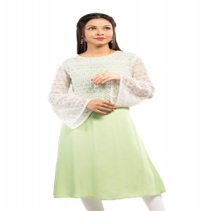 Mint Green Linen Kurti