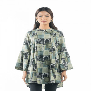 Linen Printed Top