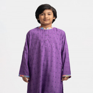 Purple Viscose Kids Panjabi