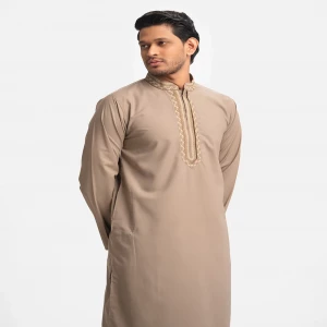 Brown Blended Semi Fit Panjabi
