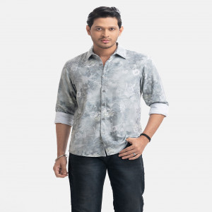 Green Premium Cotton Business Casual Shirt