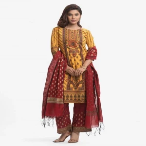Mustard Yellow Georgette Salwar Kameez