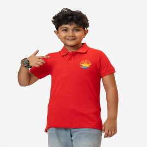 Red Pique Short Sleeve Polo