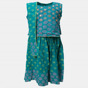 Turquoise Viscose Ghagra Choli