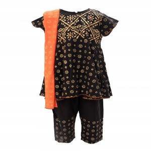 Black Viscose Newborn Salwar Kameez