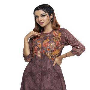 Brown Viscose Kameez