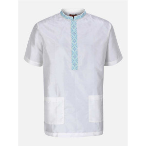 Off White Embroidered Endi Silk Fatua