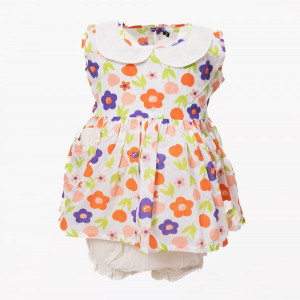 White Cotton Newborn Frock