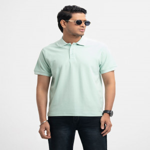 Light Green Cotton Pique Polo