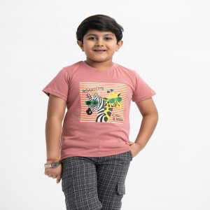 Onion Pink Cotton Short Sleeve T-shirt