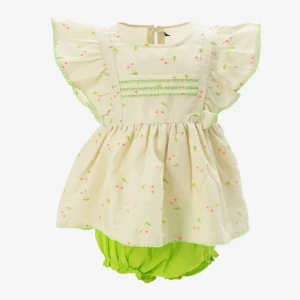 Lemon Cotton Newborn Frock