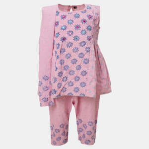 Soft Pink Cotton  Salwar Kameez