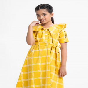 Yellow Twill A-line Frock